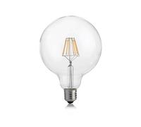 LAMPADINA LED E27 8W GLOBO D125 TRASPARENTE