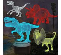 Lampe 3d À L'effigie Des Dinosaures, Veilleuse Led Avec Télécommande Tactile, 7 Couleurs, Luminaire Décoratif D'intérieur, Idéal Pour Une Fête De Noël