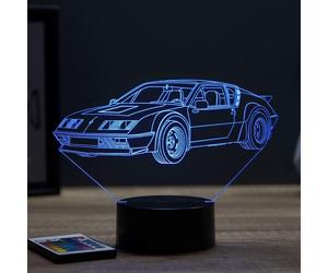 Lampe 3D Alpine Renault A310 6 cylindres - LED - Idée Cadeau - Fabriquée en France
