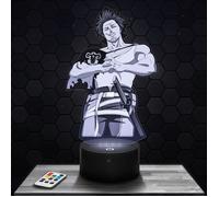 Lampe 3D - Black Clover - Yami Sukehiro - Jouet, Figurine, Cadeau Black Clover - Veilleuse Led Tactile avec socle au choix