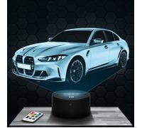 Lampe 3d _ Bmw M3 Competition - Jouet, Miniature, Cadeau Bmw M3 Competition - Veilleuse Led Tactile TOP