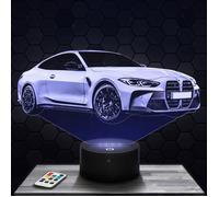 Lampe 3d _ Bmw M4 Competition - Jouet, Miniature, Cadeau Bmw M4 Competition - Veilleuse Led Tactile TOP