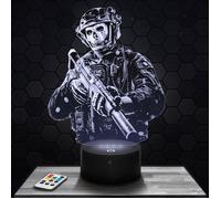 Lampe 3d _ Call Of Duty Simon Ghost Riley - Jouet, Figurine, Cadeau COD - Veilleuse Led Tactile avec socle au choix TOP