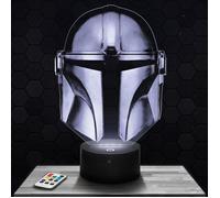 Lampe 3d _ Casque The Mandalorian - Accessoire, Merch, Cadeau Casque The Mandalorian - Veilleuse Led Tactile avec socle au choix