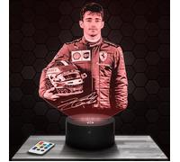 Lampe 3d _ Charles Leclerc Pilote - Accessoire, Figurine, Cadeau Charles Leclerc Pilote - Veilleuse Led Tactile TOP