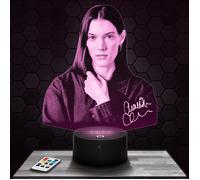 Lampe 3D - Charlotte Cardin - Accessoire, Merch, Cadeau Charlotte Cardin - Veilleuse Led Tactile avec socle au choix et