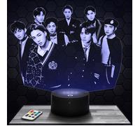 Lampe 3d _ Exo Kpop - Accessoire, Merch, Cadeau Exo Kpop - Veilleuse Led Tactile avec socle au choix et télécommande TOP