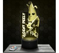 Lampe 3d _ Fortnite Agent Peely - Jouet, Figurine, Cadeau Fortnite - Veilleuse Led Tactile avec socle au choix et télécommande TOP