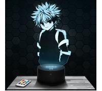 Lampe 3d _ Hunter X Hunter Kirua - Jouet, Figurine, Cadeau Hunter X Hunter - Veilleuse Led Tactile avec socle au choix TOP