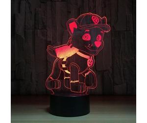 lampe 3D-LED PAW PATROL ROCKY Mix Colour + FERNBEDIENUNG