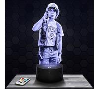 Lampe 3d _Stranger Things - Dustin - Accessoire, Merch, Cadeau Stranger Things - Veilleuse Led Tactile TOP