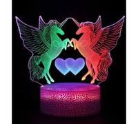 Lampe 3D Tactile RGB Veilleuses Enfant MY61 Licorne avec Telecommande G