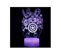 Lampe 3D Tactile Veilleuses Enfant 7 Couleurs avec Telecommande - Avengers #1457
