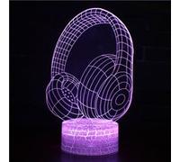 Lampe 3D Tactile Veilleuses Enfant 7 Couleurs avec Telecommande - Casque #365 G