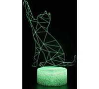 Lampe 3D Tactile Veilleuses Enfant 7 Couleurs avec Telecommande - Chat #1284 G
