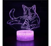 Lampe 3D Tactile Veilleuses Enfant 7 Couleurs avec Telecommande - Chat #480 G