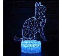 Lampe 3D Tactile Veilleuses Enfant 7 Couleurs avec Telecommande - Chat #483 G