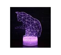 Lampe 3D Tactile Veilleuses Enfant 7 Couleurs avec Telecommande - Chat #484