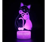 Lampe 3D Tactile Veilleuses Enfant 7 Couleurs avec Telecommande - Chat #486 G