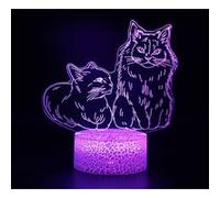 Lampe 3D Tactile Veilleuses Enfant 7 Couleurs avec Telecommande - Chat #868 G