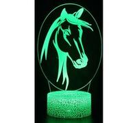 Lampe 3D Tactile Veilleuses Enfant 7 Couleurs avec Telecommande - Cheval #1243 G