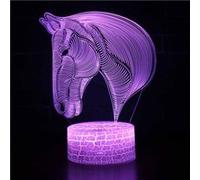 Lampe 3D Tactile Veilleuses Enfant 7 Couleurs avec Telecommande - Cheval #467 G