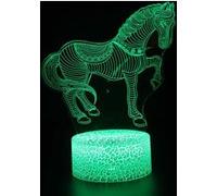 Lampe 3D Tactile Veilleuses Enfant 7 Couleurs avec Telecommande - Cheval #470 G