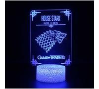 Lampe 3D Tactile Veilleuses Enfant 7 Couleurs avec Telecommande - Game of Thrones #728 Noir G