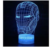 Lampe 3D Tactile Veilleuses Enfant 7 Couleurs avec Telecommande - Iron man #210