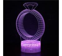 Lampe 3D Tactile Veilleuses Enfant 7 Couleurs avec Telecommande - L'amour #588 G