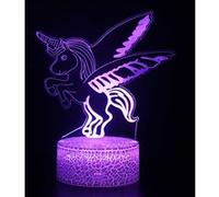 Lampe 3D Tactile Veilleuses Enfant 7 Couleurs avec Telecommande - Licorne #1157 G