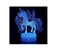 Lampe 3D Tactile Veilleuses Enfant 7 Couleurs avec Telecommande - Licorne #1169