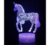 Lampe 3D Tactile Veilleuses Enfant 7 Couleurs avec Telecommande - Licorne #1236 G