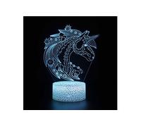 Lampe 3D Tactile Veilleuses Enfant 7 Couleurs avec Telecommande - Licorne #75