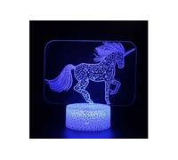 Lampe 3D Tactile Veilleuses Enfant 7 Couleurs avec Telecommande - Licorne #78