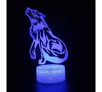 Lampe 3D Tactile Veilleuses Enfant 7 Couleurs avec Telecommande - Loup #477 G