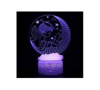 Lampe 3D Tactile Veilleuses Enfant 7 Couleurs avec Telecommande - Lune #1323