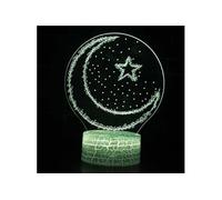Lampe 3D Tactile Veilleuses Enfant 7 Couleurs avec Telecommande - Lune #627