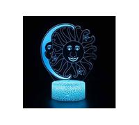 Lampe 3D Tactile Veilleuses Enfant 7 Couleurs avec Telecommande - Lune #827