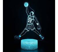 Lampe 3D Tactile Veilleuses Enfant 7 Couleurs avec Telecommande - Michael Jordan #1264 G