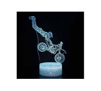 Lampe 3D Tactile Veilleuses Enfant 7 Couleurs avec Telecommande - Moto #1131
