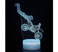 Lampe 3D Tactile Veilleuses Enfant 7 Couleurs avec Telecommande - Moto #1131 G