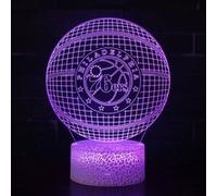 Lampe 3D Tactile Veilleuses Enfant 7 Couleurs avec Telecommande - NBA #388 Noir G