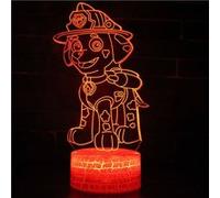Lampe 3D Tactile Veilleuses Enfant 7 Couleurs avec Telecommande - PAW Patrol #618 G