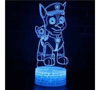 Lampe 3D Tactile Veilleuses Enfant 7 Couleurs avec Telecommande - PAW Patrol #619 G