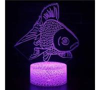 Lampe 3D Tactile Veilleuses Enfant 7 Couleurs avec Telecommande - Poisson #559 G