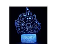 Lampe 3D Tactile Veilleuses Enfant 7 Couleurs avec Telecommande - Pokemon #1503