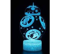 Lampe 3D Tactile Veilleuses Enfant 7 Couleurs avec Telecommande - Star Wars #978 Noir G