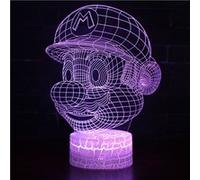 Lampe 3D Tactile Veilleuses Enfant 7 Couleurs avec Telecommande - Super Mario #612 G
