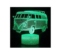 Lampe 3D Tactile Veilleuses Enfant 7 Couleurs avec Telecommande - Voiture #100